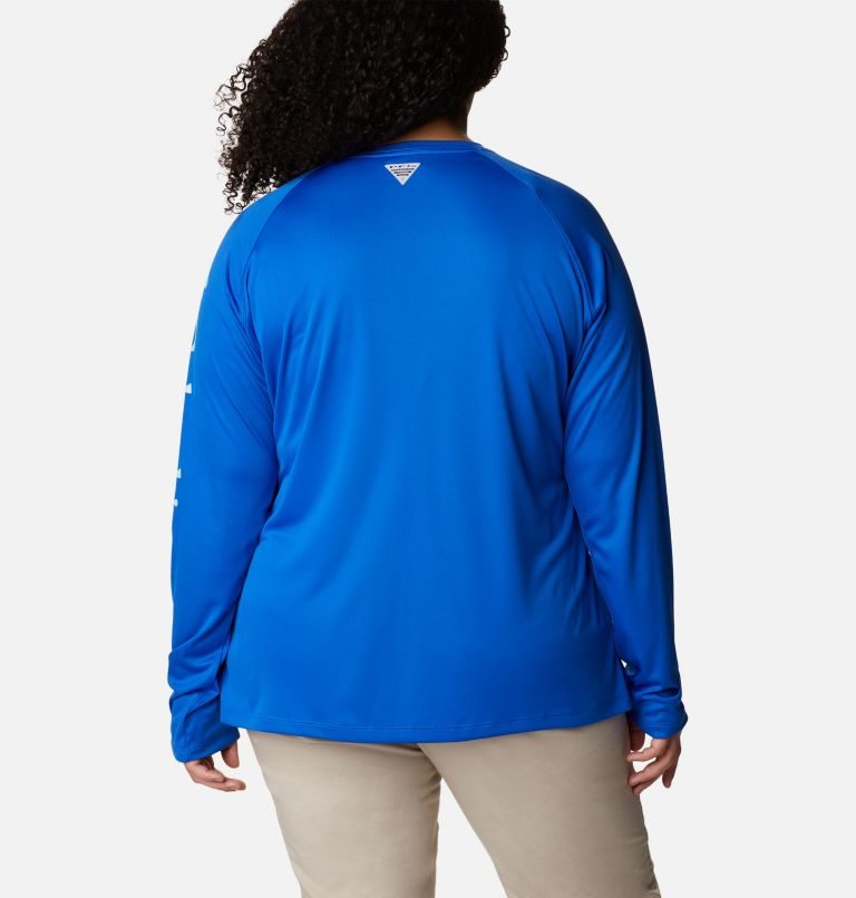 Women's Columbia PFG Tidal Tee II Long Sleeve Sweatshirts Blue | Plus Size CA-T5L16